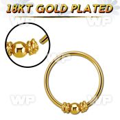 hr11rg gold plated silver seamless nose hoop w balinese wire