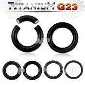 hr3i black ion plated g23 titanium segment ring ear lobe piercing