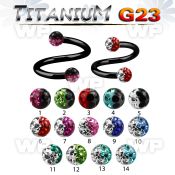 hr3mdazw ion plated g23 titanium spiral 16g 1 2m for eyebrow eyebrow piercing