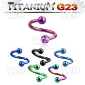 hr3mw4 ion plated g23 titanium eyebrow spiral 1 2mm 3mm balls eyebrow piercing