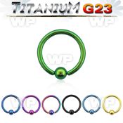 hr46a ion plated g23 titanium captive bead ring 1 6mm 4mm bal ear lobe piercing