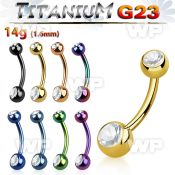 hr4uk63 ion plated g23 titanium belly ring 5mm 6mm press fit belly piercing