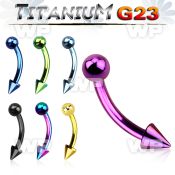hr4uwjks ion plated g23 titanium micro banana 1 2mm 2 5mm ball eyebrow piercing