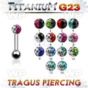 hrailw g23 titanium tragus piercing 1 2mm 3mm multi crystal bal 