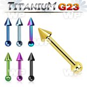 hrairey ion plated g23 titanium tragus barbell 1 2mm 2 5mm cone tragus piercing