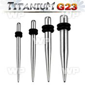 hrm g23 titanium taper double silicon o ring ear lobe piercing