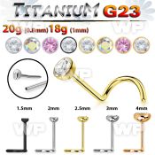 hu3ou5g titanium threadless press fit nose screw bezel cz