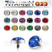 hum4uc4s titanium bananabell 5mm bezel setting crystal balls
