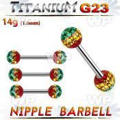 humdasa g23 titanium nipple barbell 1 6mm 5mm ball ferido glue nipple piercing
