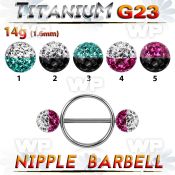 hwdumwt 316l steel round nipple shieldg23 titanium barbell 1 6mm nipple piercing