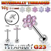 hxw8uep titanium internal threaded barbell 7 color cz