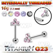 hxw8uez titanium internal threaded barbell 3 cz