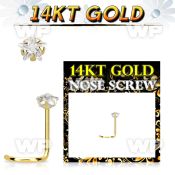i3g3aje 4k gold nose screw 3mm prong set star cubic zirconia (cz) stone