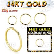 i3wbkk 14kt gold seamless nose ring 22g