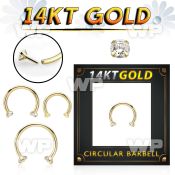 i64g 14kt gold circular bar 16g threadless press fit cz