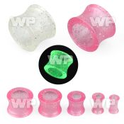 i7ma1 dual use acrylic flesh tunnel glow in the dark tunnel ear lobe piercing