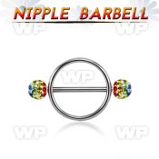 idaumws surgical steel round nipple shield316l steel barbell 1 6 nipple piercing