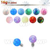 idop3 3mm synthetic opal ball shaped dermal anchor top part