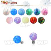 idop3 3mm synthetic opal ball shaped dermal anchor top part