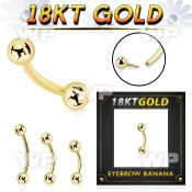 ii4u4z 18kt gold threadless press fit bananabell 3mm balls