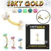 ii4u5 18kt gold threadless press fit bananabell 16g cabochon