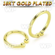 im3wmj 18k gold plated silver fake septum ring plain