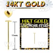 in3xr 14kt gold bend it nose stud 2 5mm plain gold heart shap belly piercing