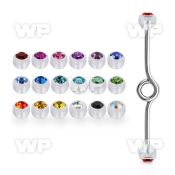 inbajb5 steel industrial loop barbell w 5mm acrylic crystal ball