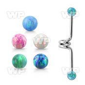 incop5 steel industrial twister barbell 5mm synthetic opal ball