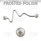 inefo5 steel industrial heart beat barbell w frosted steel ball