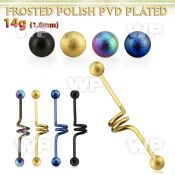 intcfo5 anodized steel industrial twister barbell w frosted ball