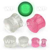 irmi dual use acrylic plug glow in the dark plug at night ear lobe piercing