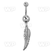j31ysz steel belly ring normal high polished steel ball dangli belly piercing