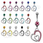 j61xa6e steel belly ring w 8mm press fit jewel ball cute danglin belly piercing