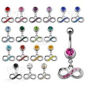 j61yel steel belly ring 8mm press fit jewel ball dangling infi belly piercing