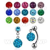 j61ykl upside down steel belly ring lower 5mm an upper 5mm pre belly piercing
