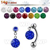 j61ykl upside down steel belly ring lower 5mm an upper 5mm pre belly piercing