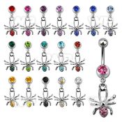 j61ylz steel belly ring w 8mm press fit jewel ball small dangli belly piercing