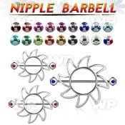 jcumepz sun shaped nipple shield surgical steel barbell 1 6mm nipple piercing