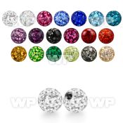 jda0 4mm multi crystal ball epoxy cover 1 6mm threading belly piercing