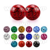 jdaep 10mm multi crystal ball epoxy cover 1 6mm threading belly piercing