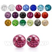 jday 6mm multi crystal ball epoxy cover 1 6mm threading belly piercing