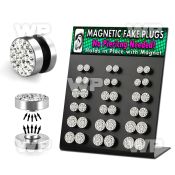 jijmael display w magnetic steel fake cheater plugs ferido glued ear lobe piercing