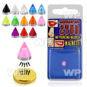 jiq6us 5mm acrylic uv cone magna stud belly piercing