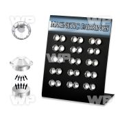 jits board with 8mm round crystal magnetic earring s in mixed belly piercing