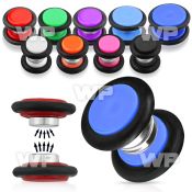 jmqa acrylic magnetic fake cheater plug o ring belly piercing