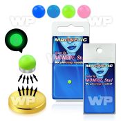 m2jaz 3mm magnetic fake monroe stud glow in the dark ball belly piercing