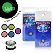 m2jm9t magnetic glow in the dark fake cheater plug o ring s size belly piercing