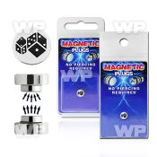 m2jme0 steel magnetic fake plup dices logo size 8mm belly piercing