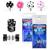 m2jmeek acrylic magnetic fake cheater plug out o ring s cute mult belly piercing